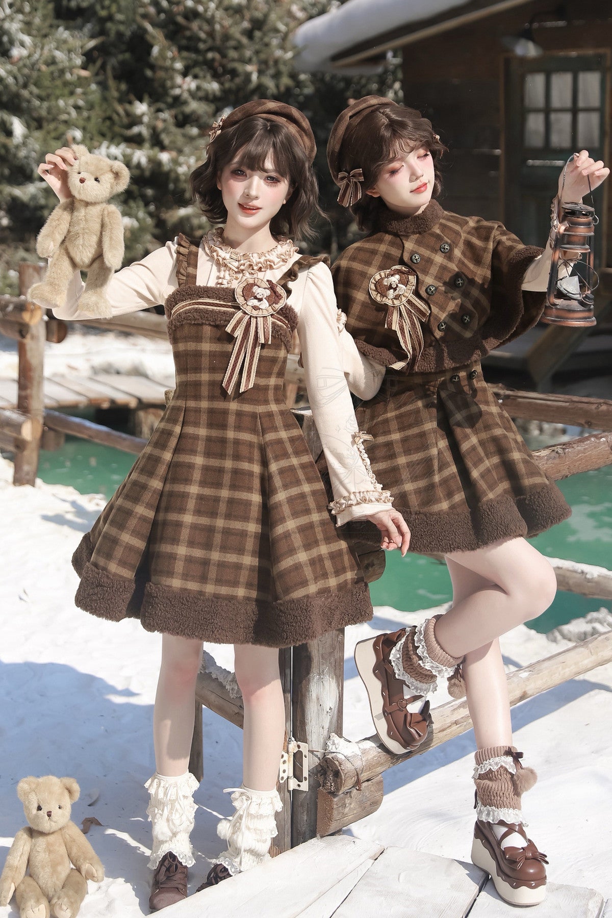 Cape Sweater Dress Skirt Set-Up