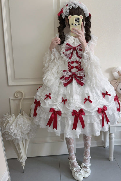 Silk Satin Doll-Like JSK Strap Dress