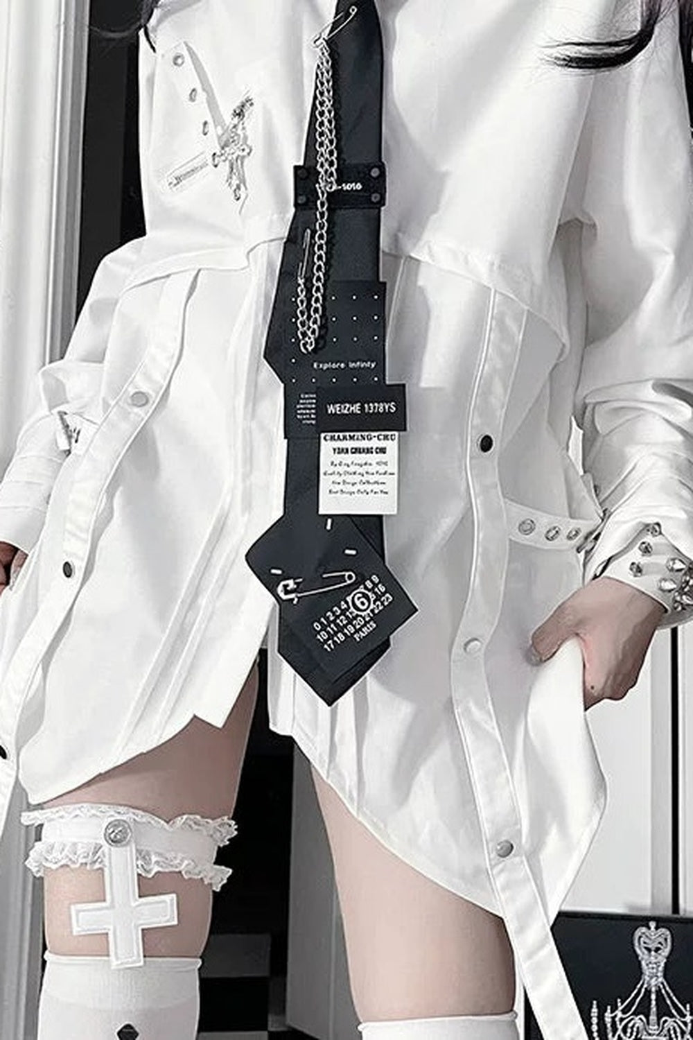 Fashion-Forward Long-Sleeve Shirt + Necktie