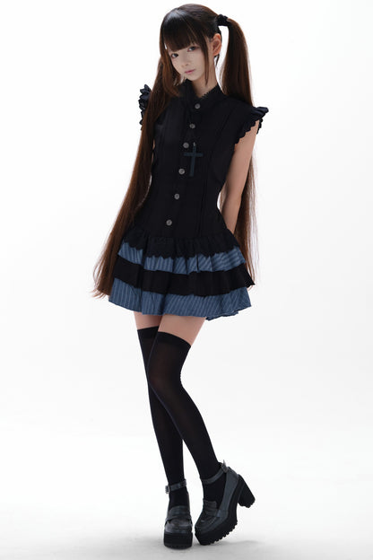 Melancholy Jellyfish Gothic Short Sleeve Dress