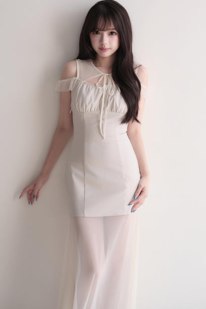 Elegant Sheer Layered Maxi Dress
