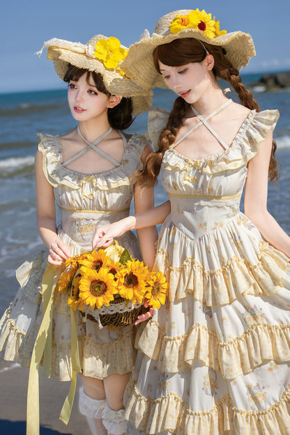Sunflower Garden Ruffle Dress Set