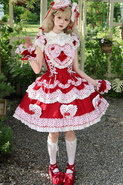 Red Check Cherry JSK Sundress