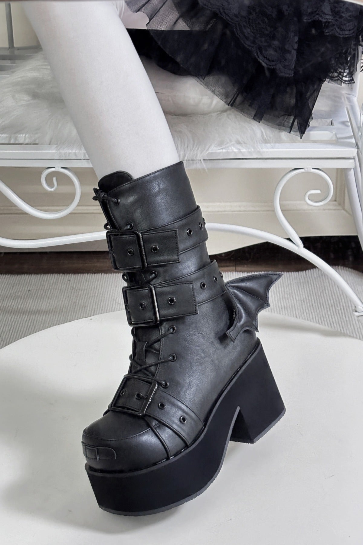 Twin Buckle Platform Boots