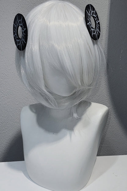 Transparent Hollow Circle Double Ponytail Hair Clip