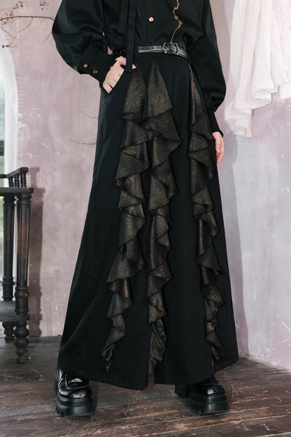 Mandala Irregular Patchwork Wide-Leg Pants