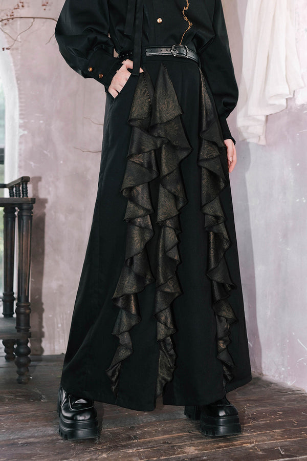 Mandala Irregular Patchwork Wide-Leg Pants