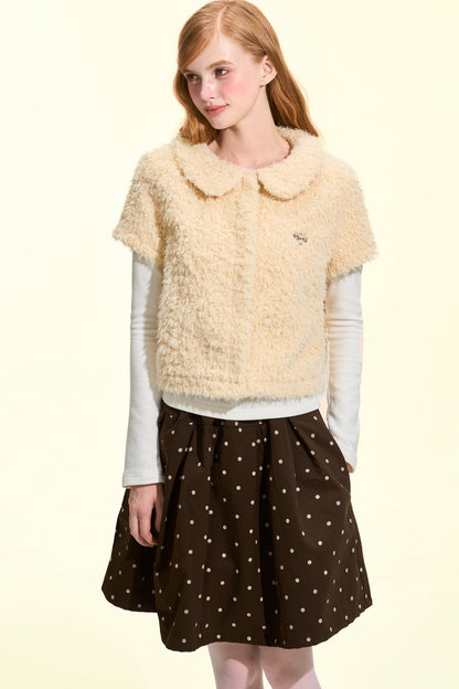 Teddy Doll Collar Short-Sleeved Vest