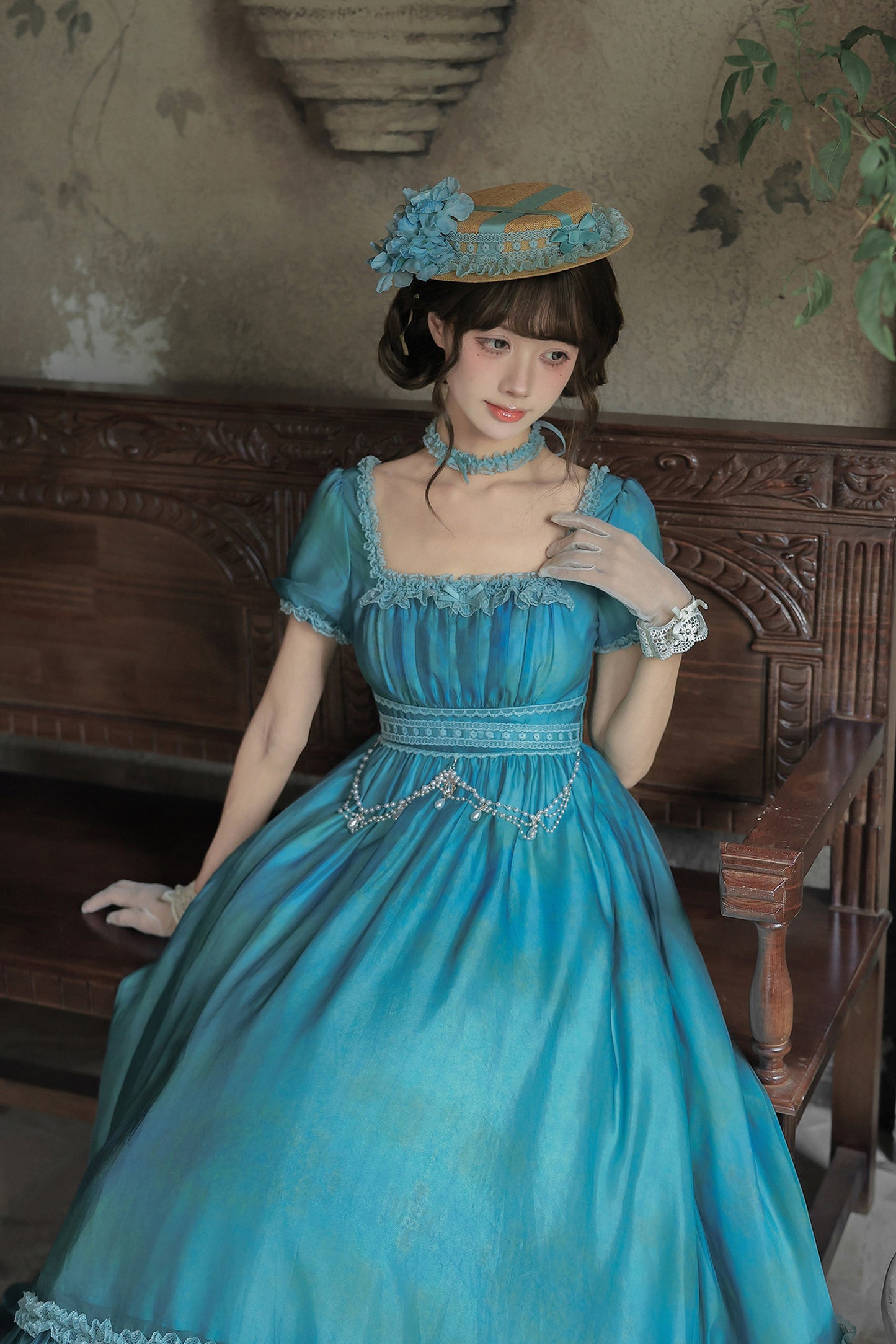 Water Lily Floral Long Dress