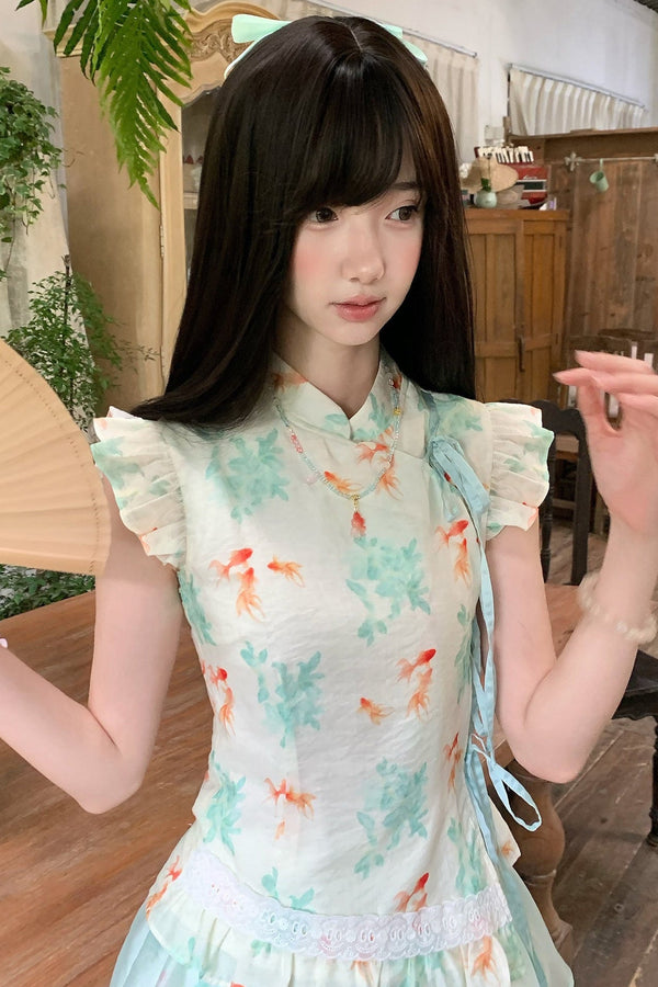 金魚と水花のチャイナセットアップ