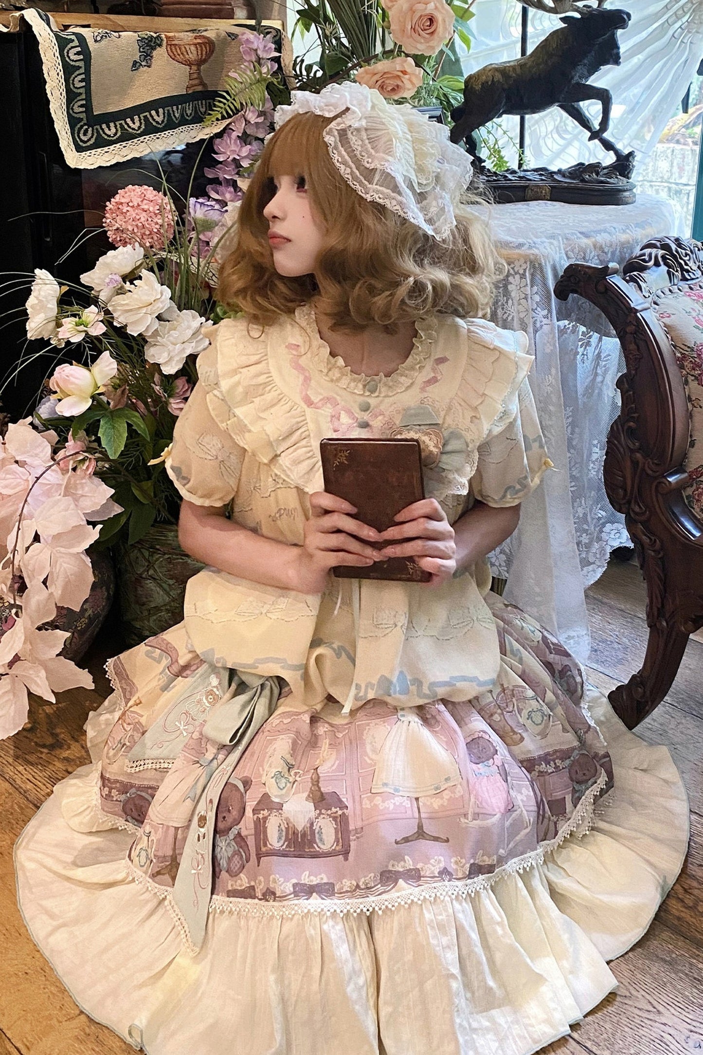 Teddy Bear Print Doll Lolita Dress