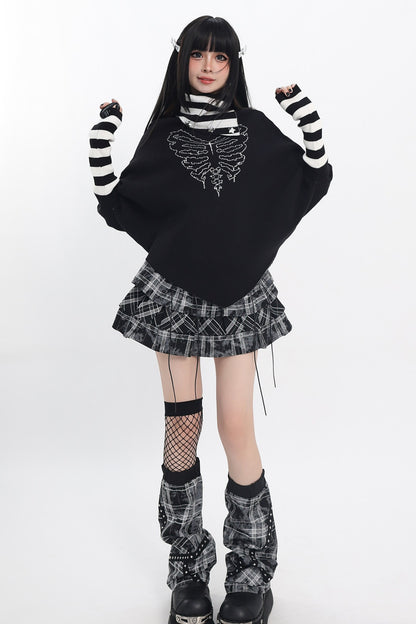 Dark Striped Turtleneck Knitwear