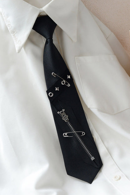 Zipper Decorative Necktie