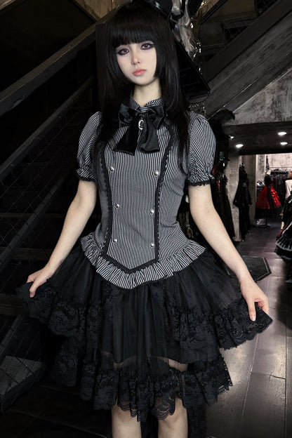 Gothic Lady Puff Sleeve Top
