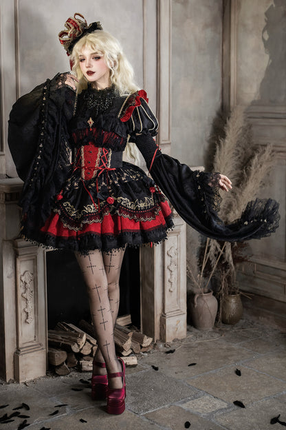 Süßes cooles Lolita-Kleid im Gothic-Stil
