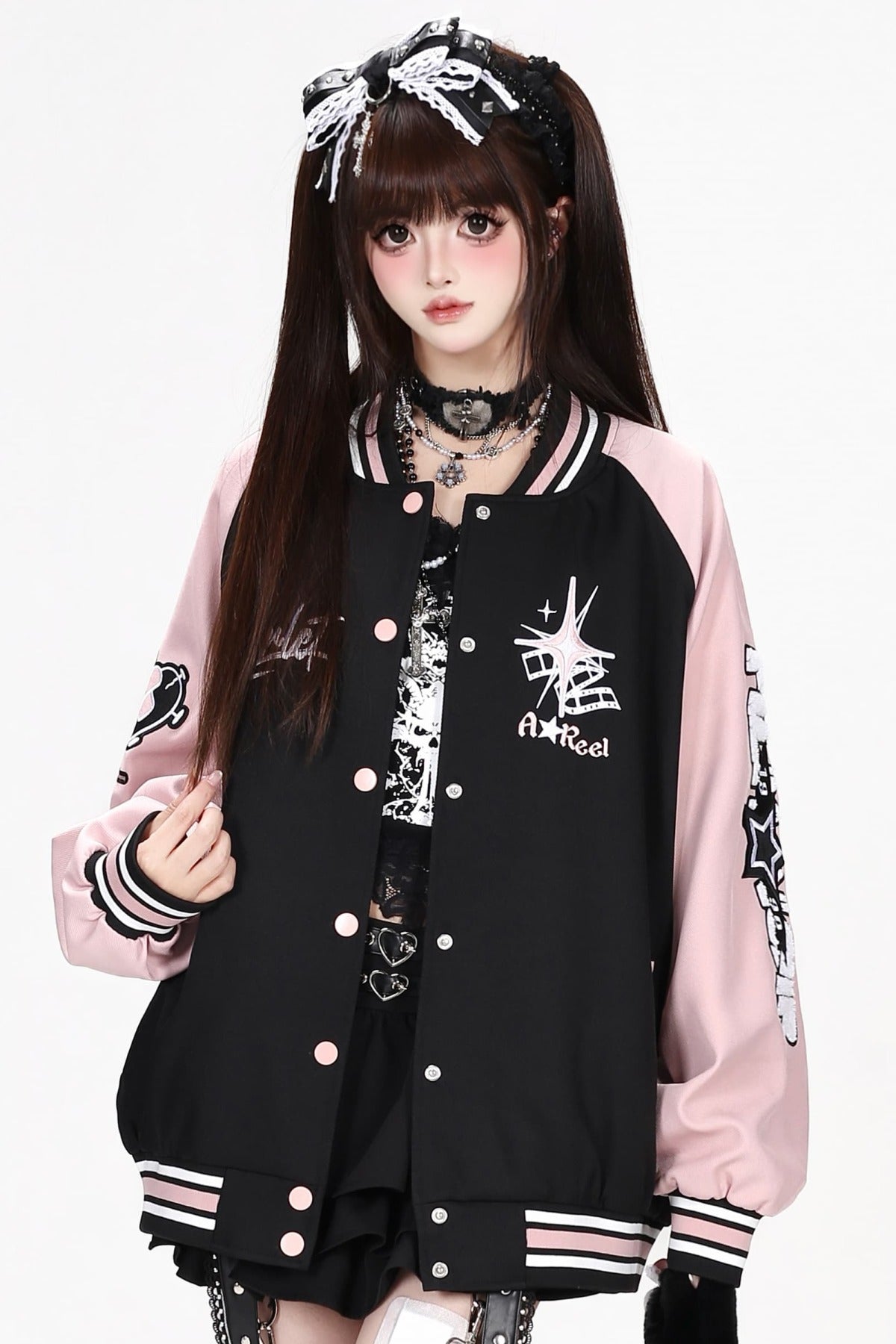 Retro Embroidered Varsity Jacket