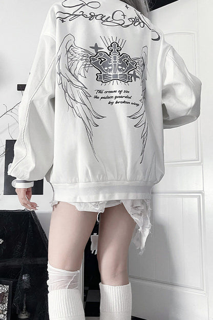 American Retro Embroidered Baseball Jacket