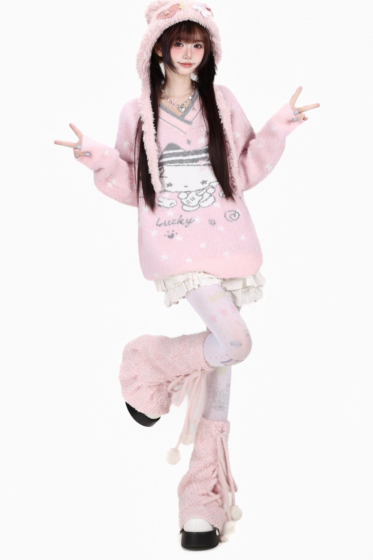 Cat Guitar Knit Sweater