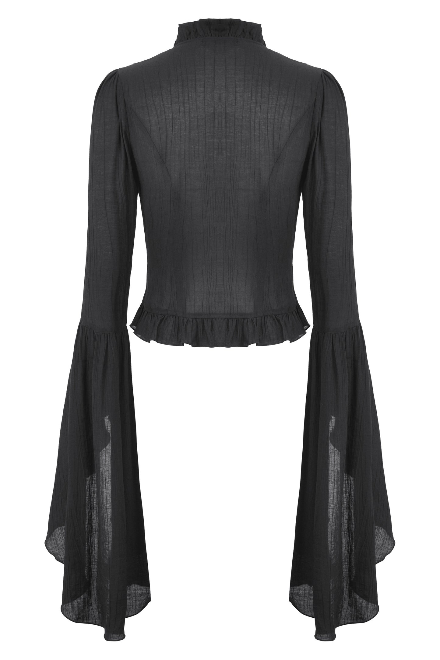 Gothic-Spitzenbluse mit ausgestellten Ärmeln