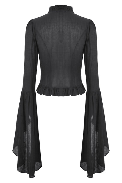 Gothic-Spitzenbluse mit ausgestellten Ärmeln
