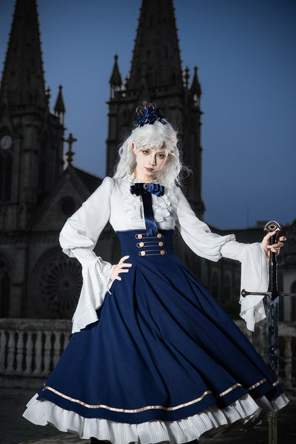 Royal Academy ensemble robe longue et cape