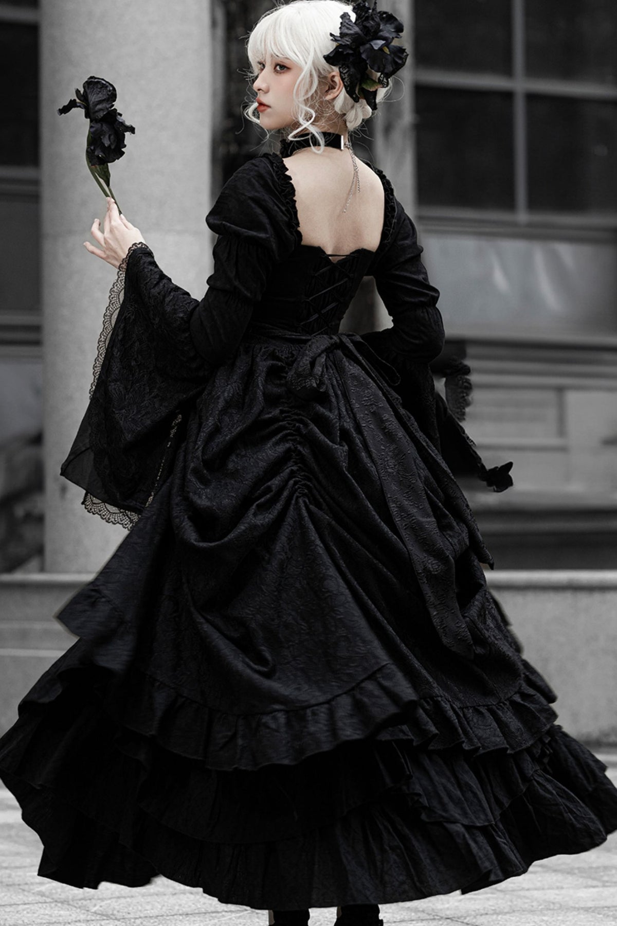 Gothic Embroidered Lolita Dress Set