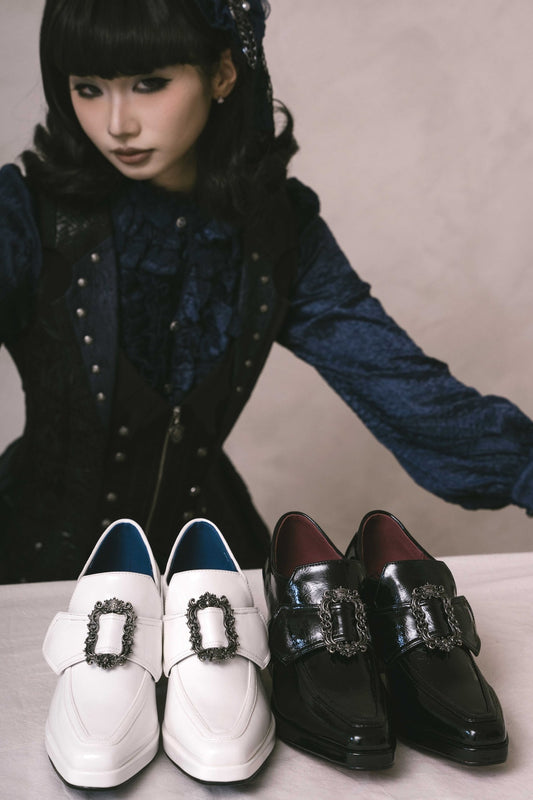 Gothic Prince Medium Heel Leather Shoes