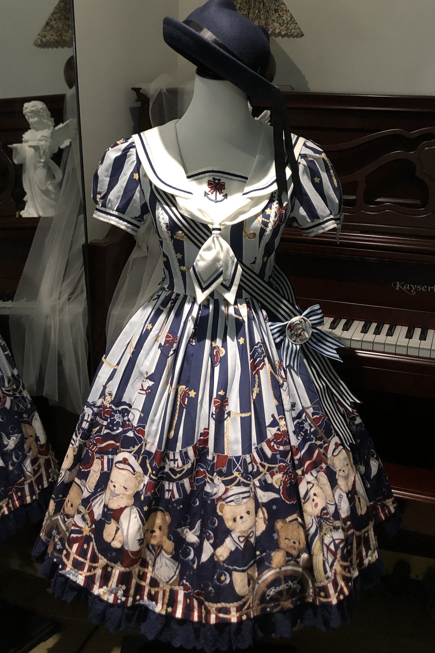 Navy Bear Sailor Collar Lolita Dress