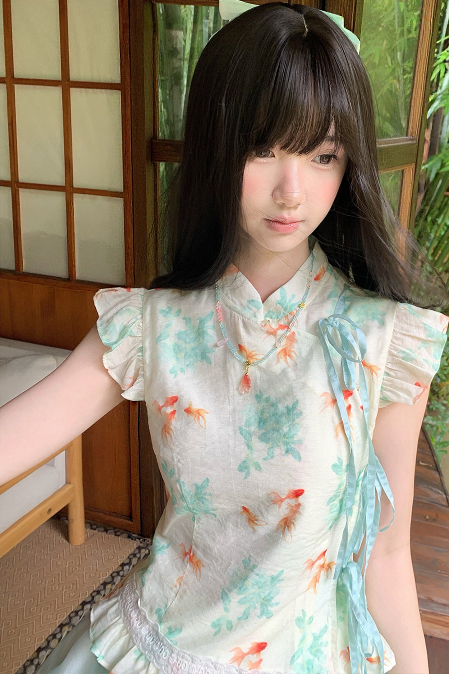 金魚と水花のチャイナセットアップ
