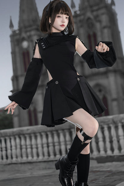Dark Tactical Prince Dress and Pants Set