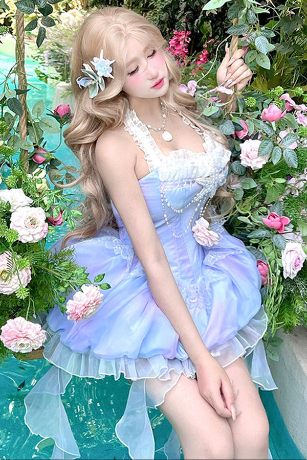 Shell Ribbon Bubble Mermaid Lolita Dress