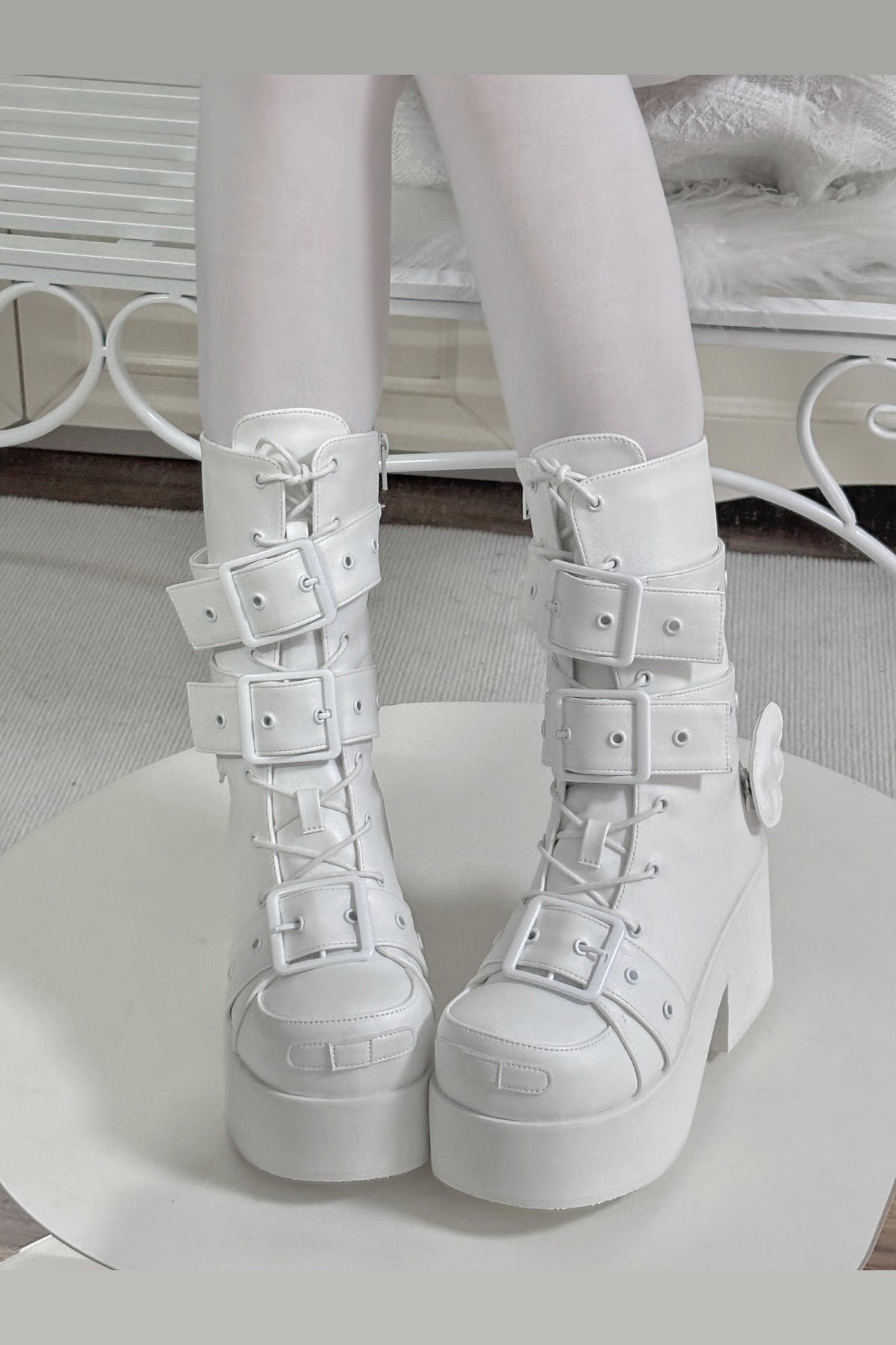 Twin Buckle Platform Boots