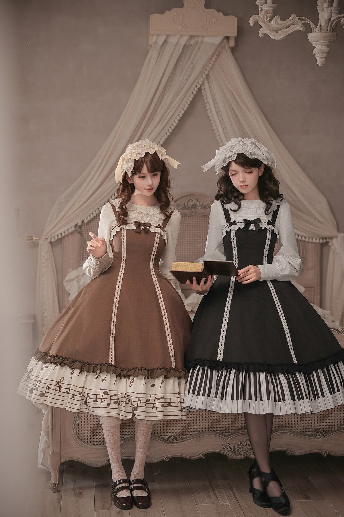 Bedrucktes Rüschenkleid- und Hemd-Set