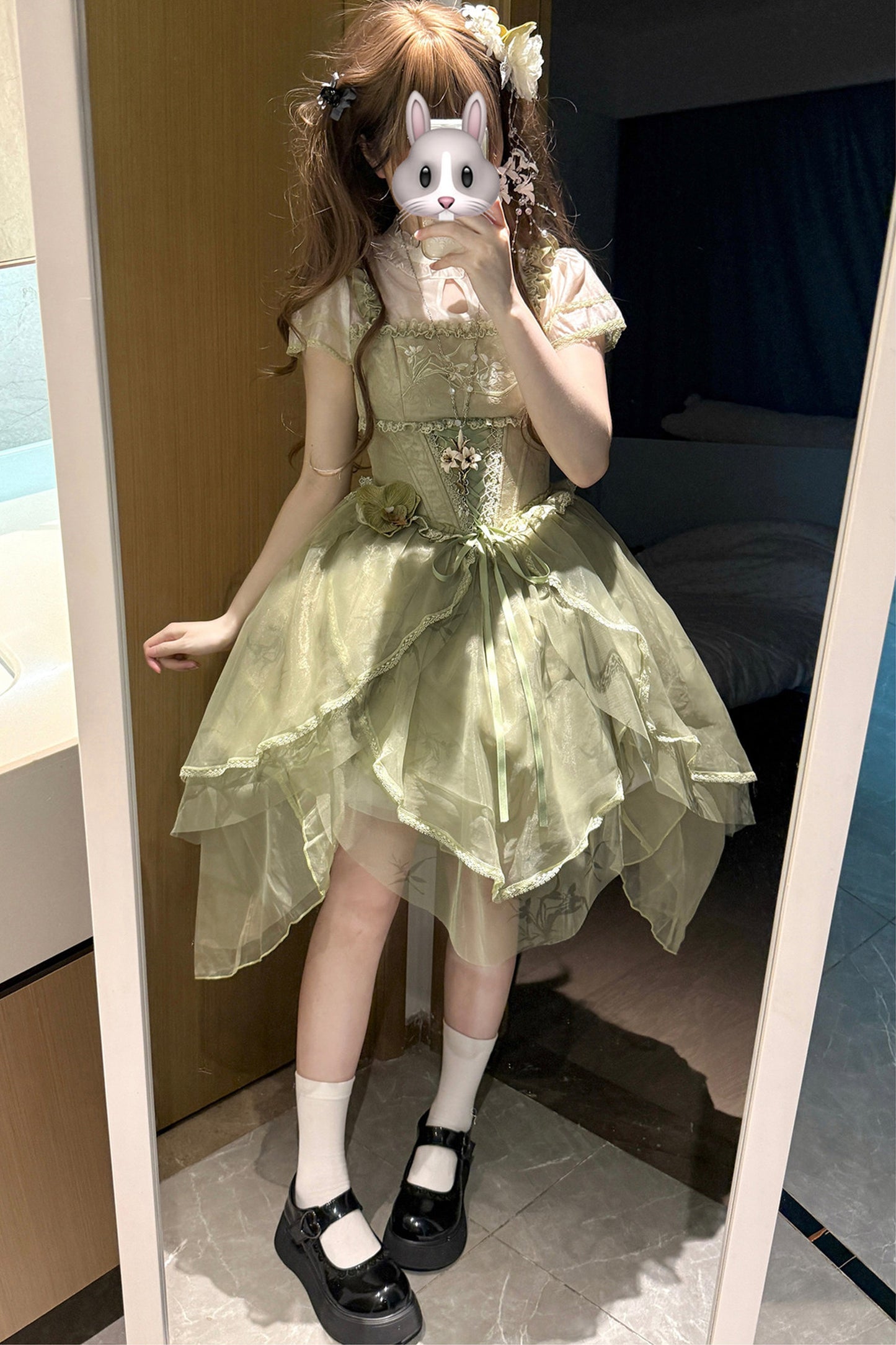 Robe de princesse chinoise romantique + accessoires