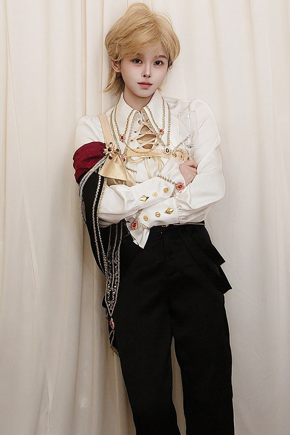European Court Prince Top Pants Set-Up