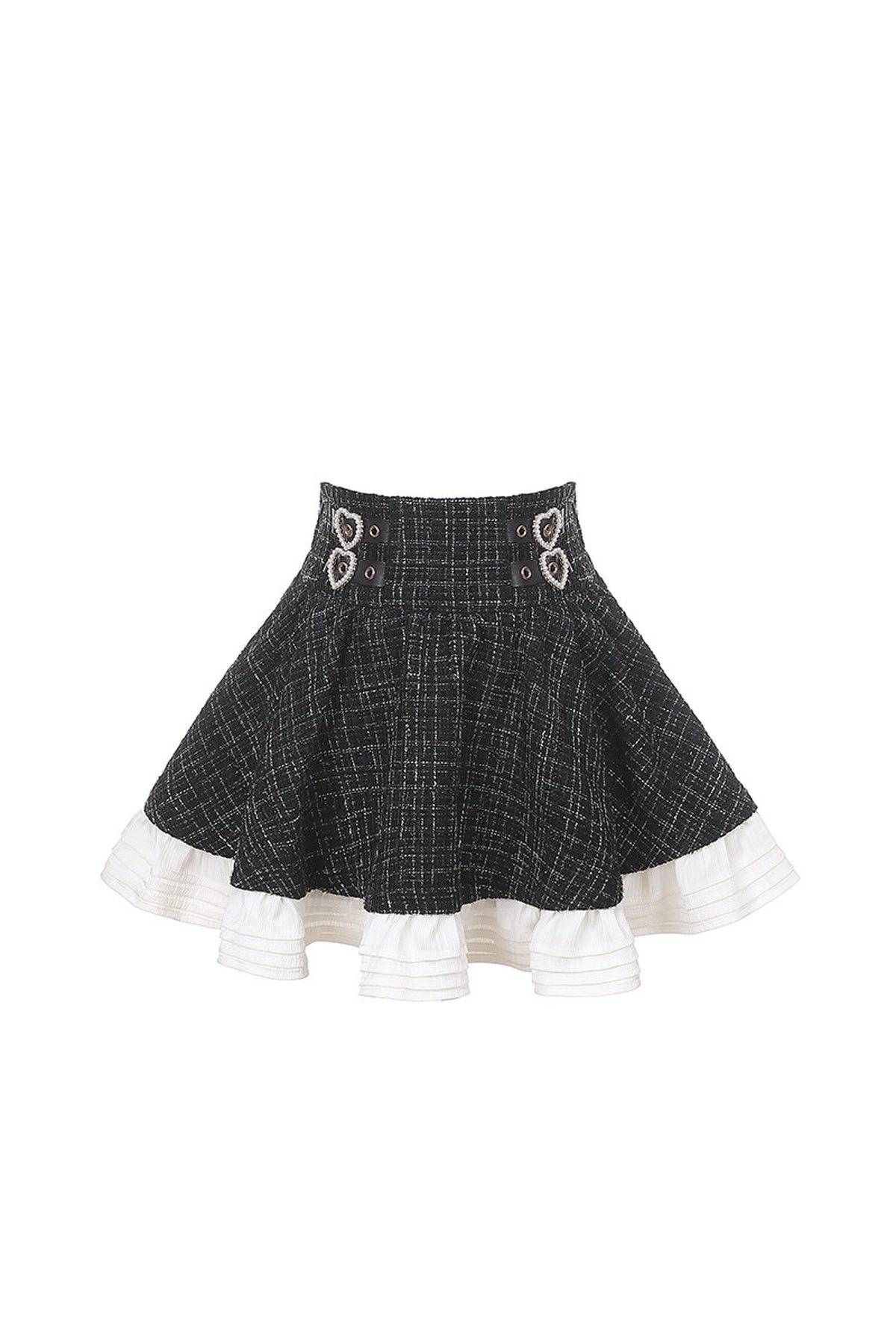 Long Sleeve Tweed And Short Skirt Set-Up
