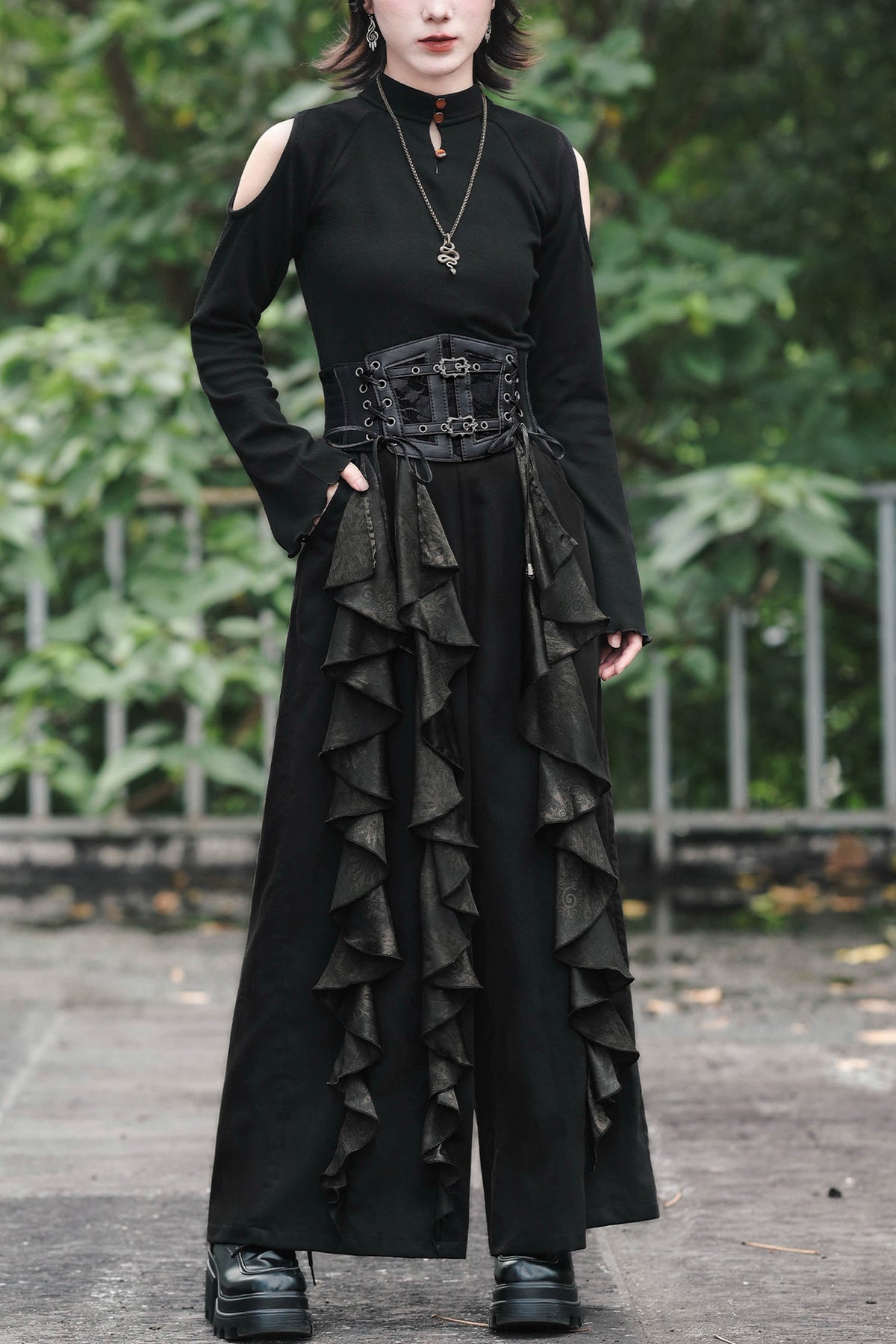Mandala Irregular Patchwork Wide-Leg Pants