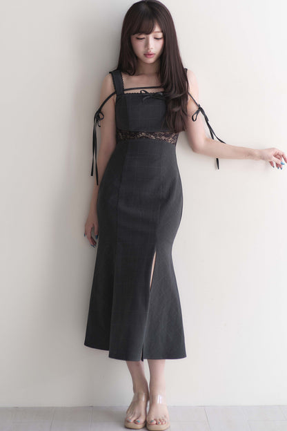 Ärmelloses Kleid im Ryousangata-Stil mit Schnürung