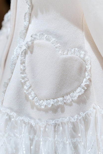 Lace Trim Bowknot Lolita Coat