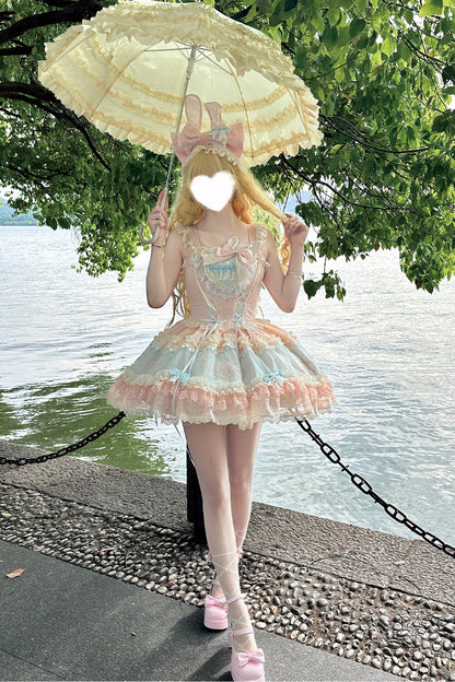[Pre-Order] Rabbit Princess Doll Lolita Jumper Skirt