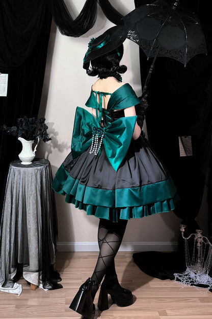 Dark Green Rose Lolita Dress
