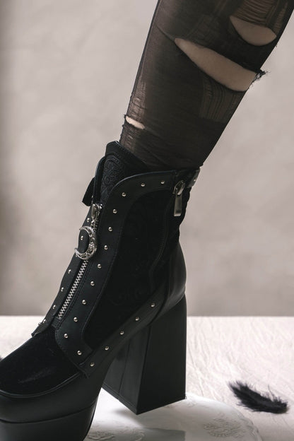 Gothic Platform Ankle Boots