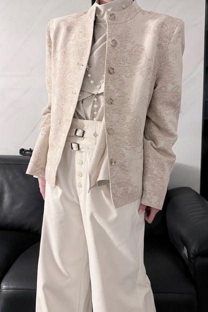 Short Jacquard Suit Jacket