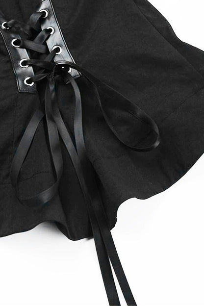 Black High-Neck Short Jacket