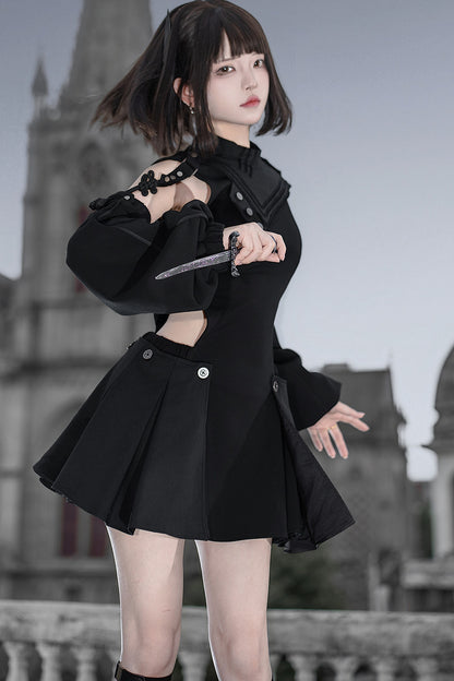 Dark Tactical Prince Dress and Pants Set