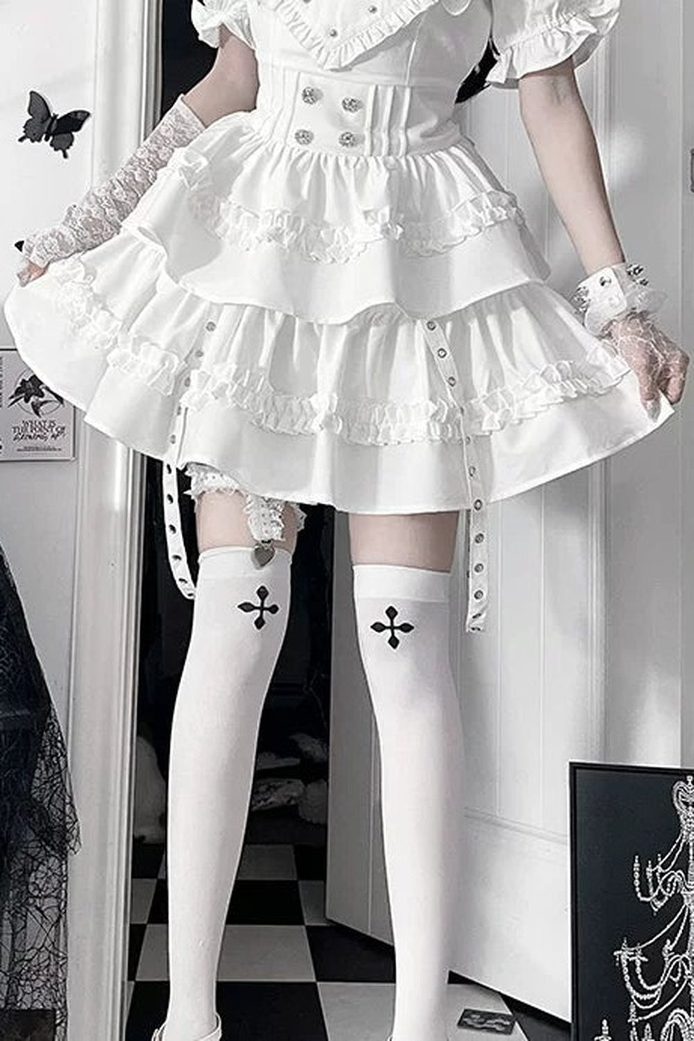 Subculture Gothic Print Dress