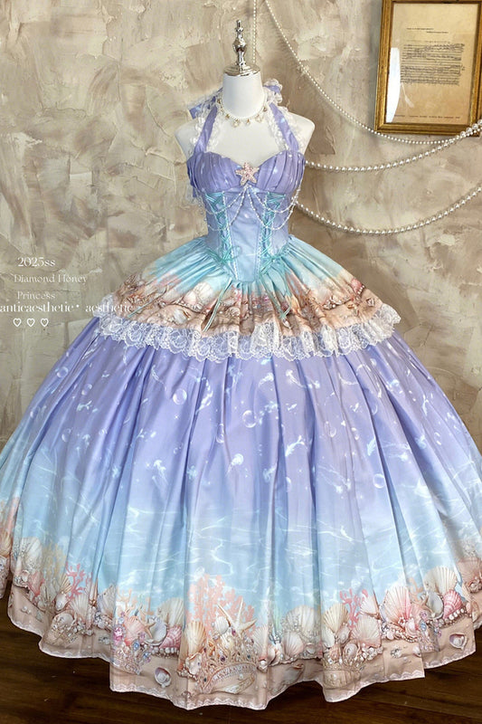 Ocean Gradient Halter Dress Set