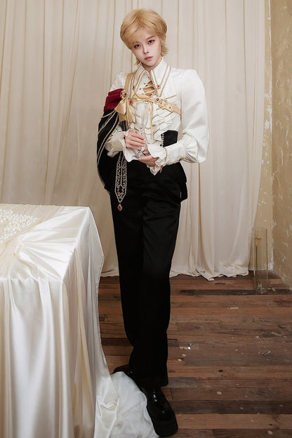 European Court Prince Top Pants Set-Up