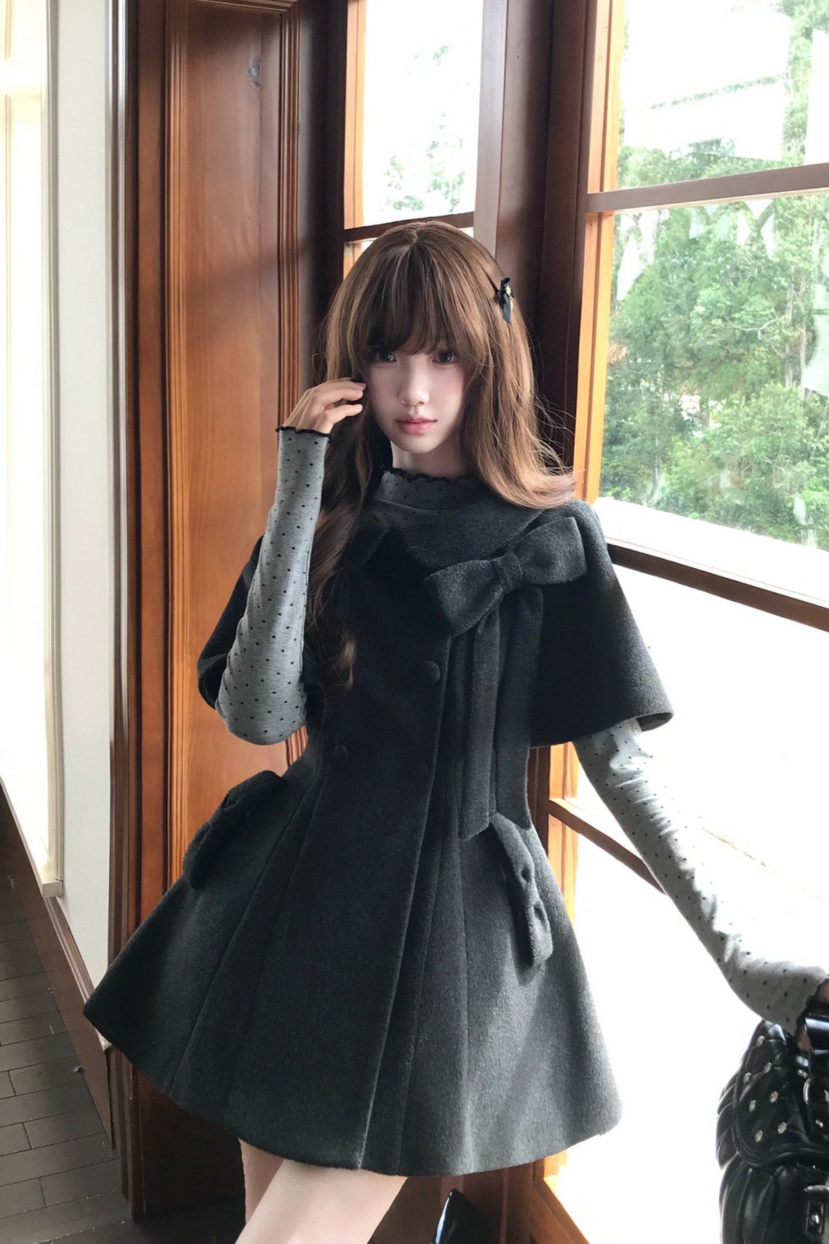 Retro Gray Cape Set