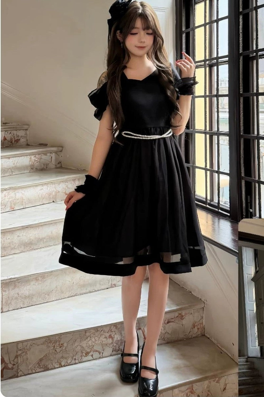 Camellia Black Dress
